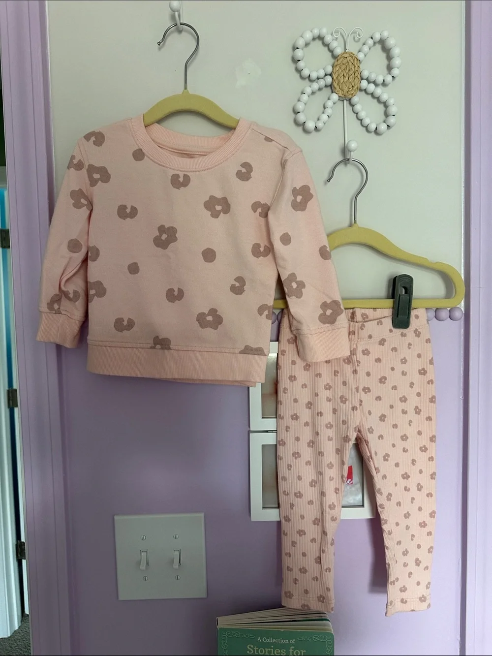 Kids Pink Floral Print Set